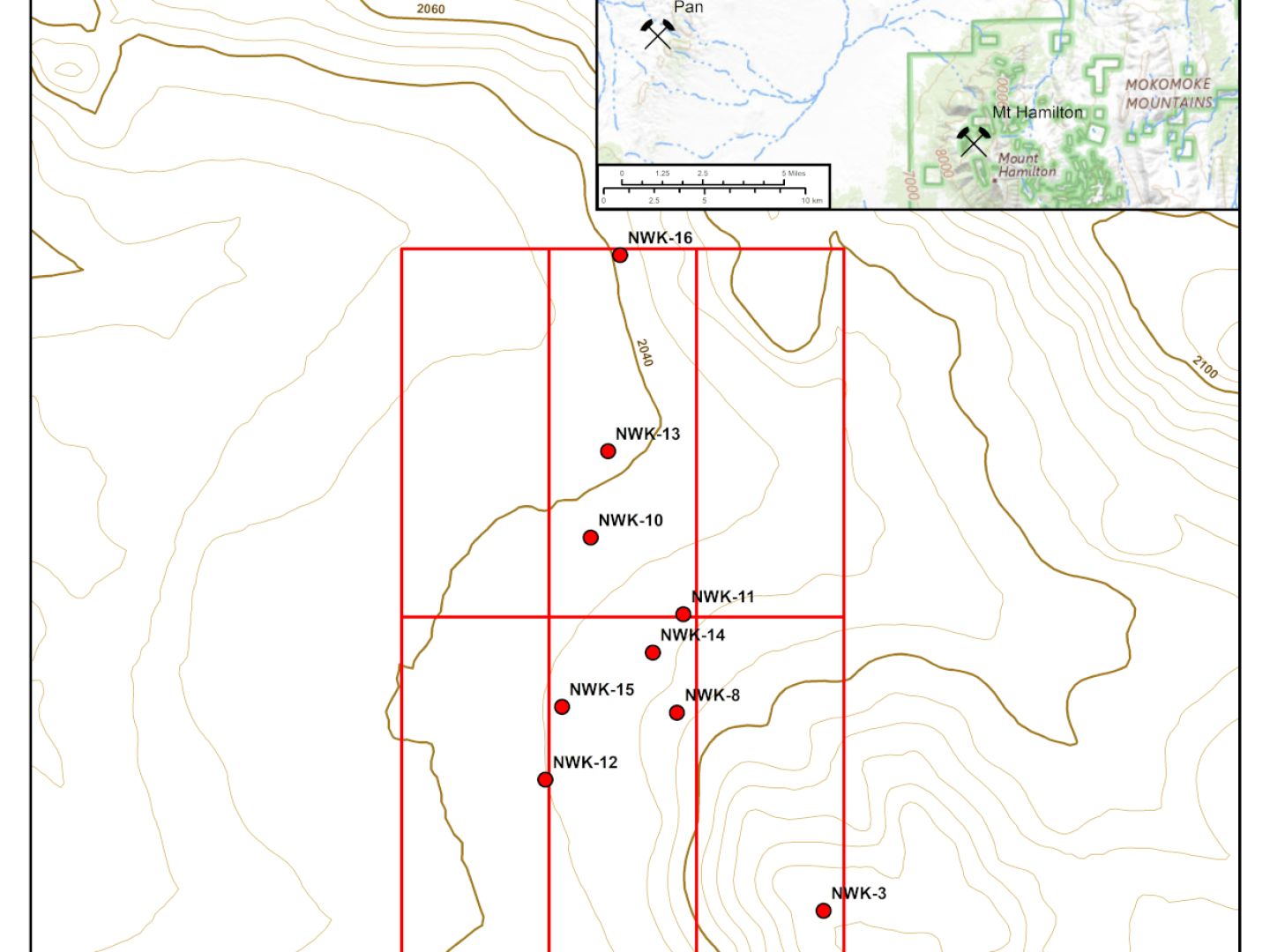 Newark Gold Project Historical Drilling