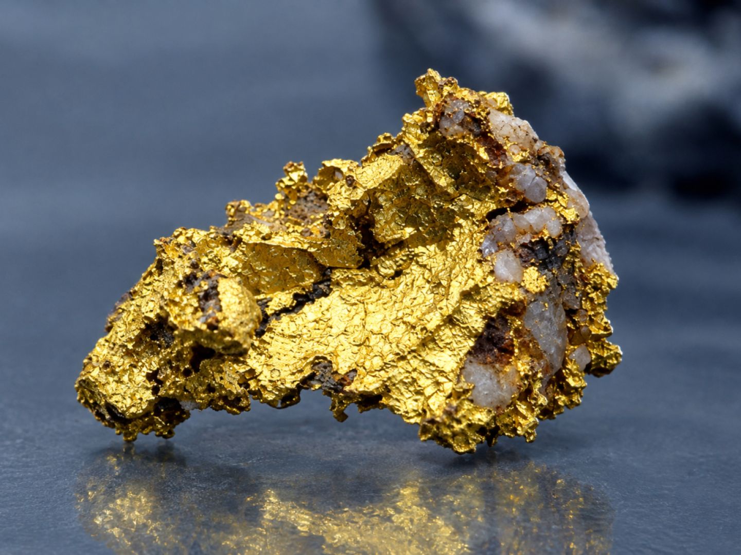 Gold in quartz from Dicky Lee Pit,  Bakers Project, Museum of Western Australia