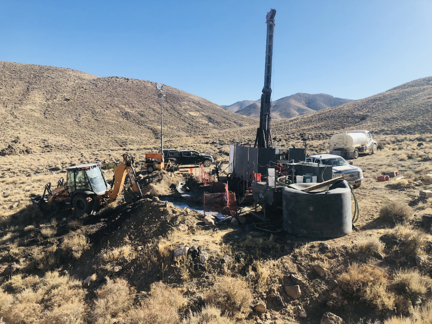 Drilling at Clayton Silver-Gold Project, Nevada