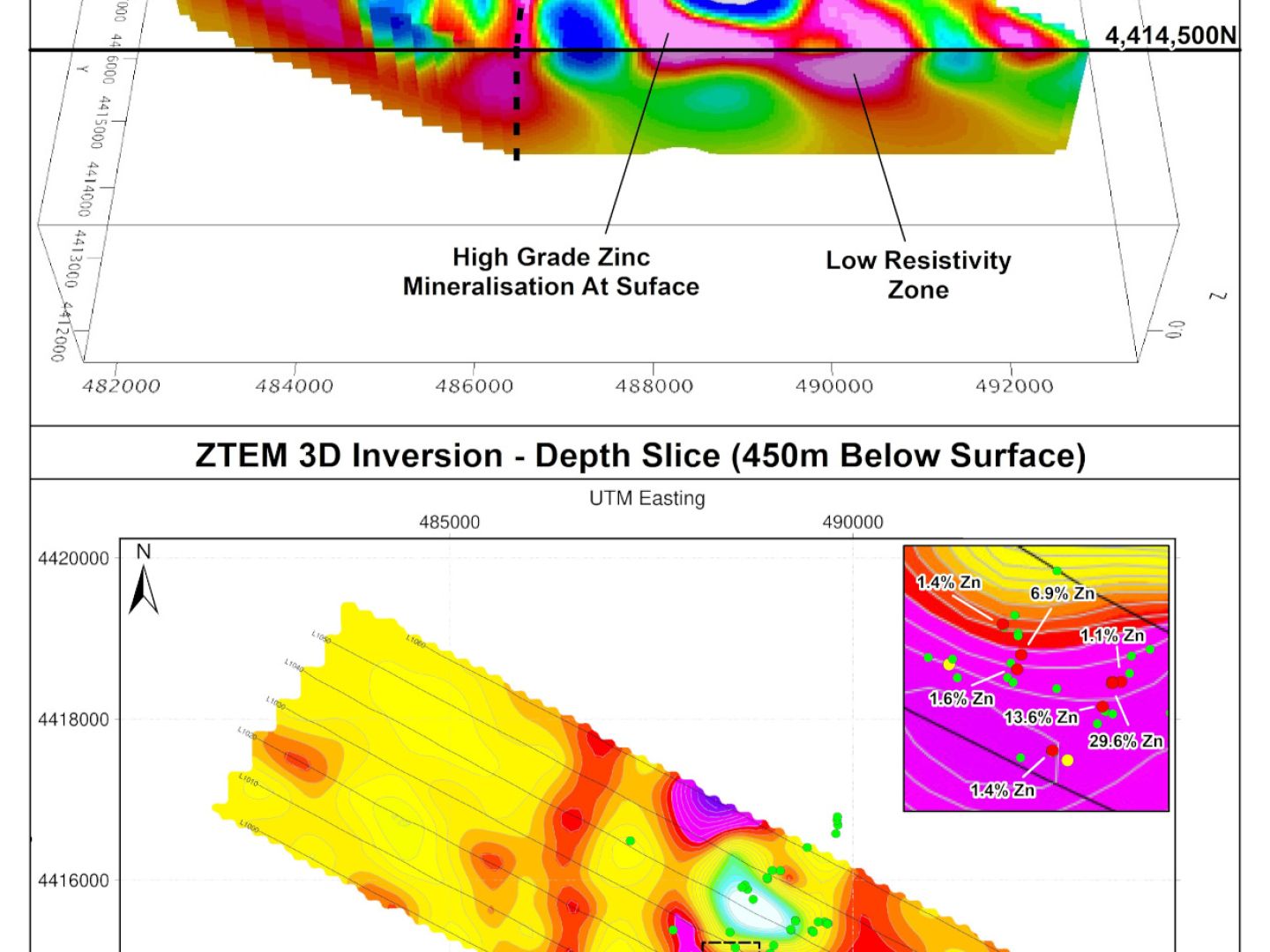 Reese Ridge - Images from the 3D inversion models