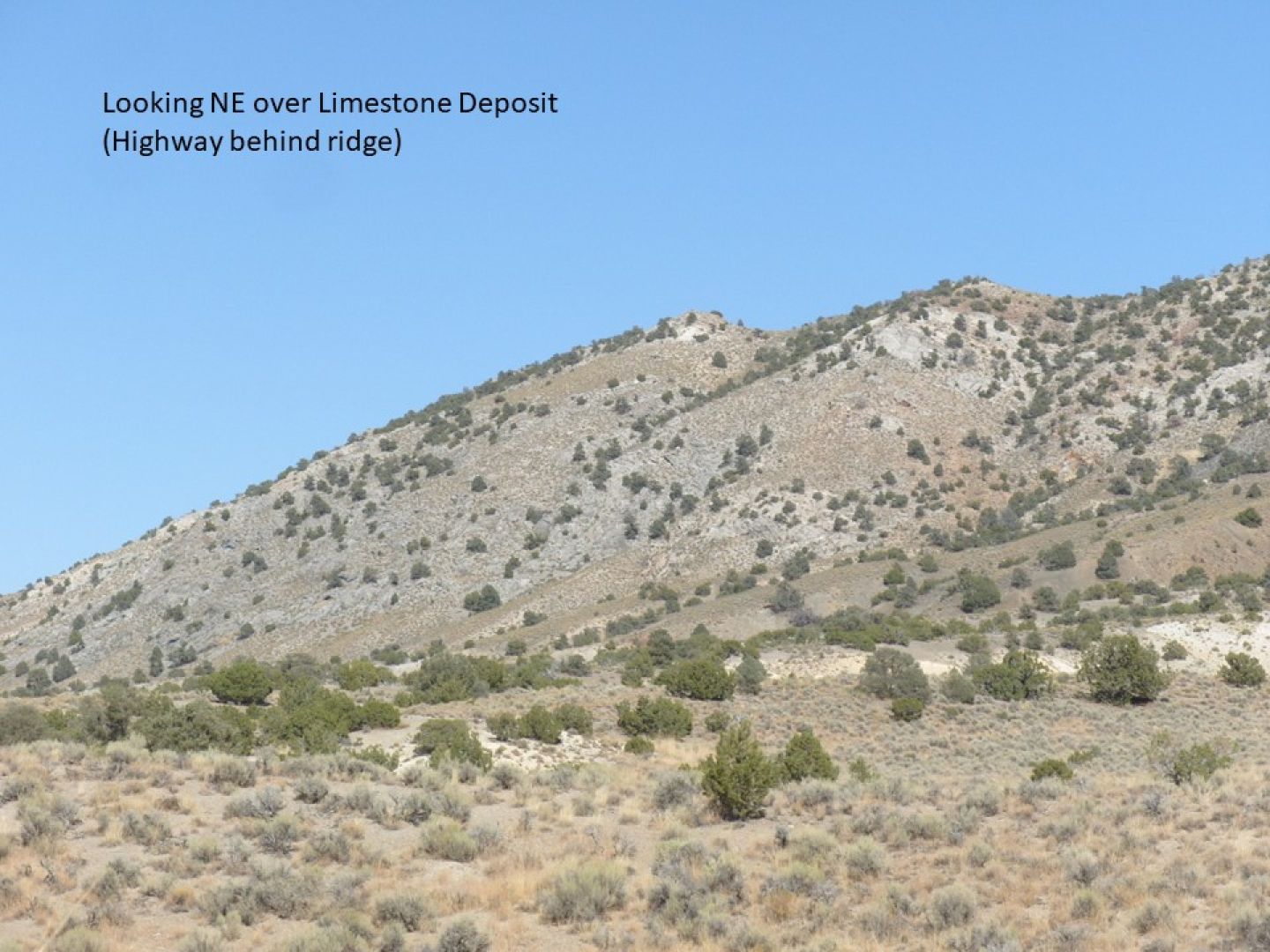 Looking NE over Limestone Deposit