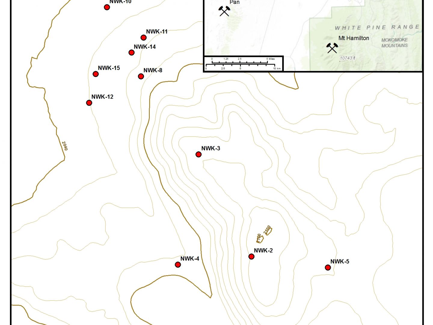 Newark Gold Project Historical Drilling