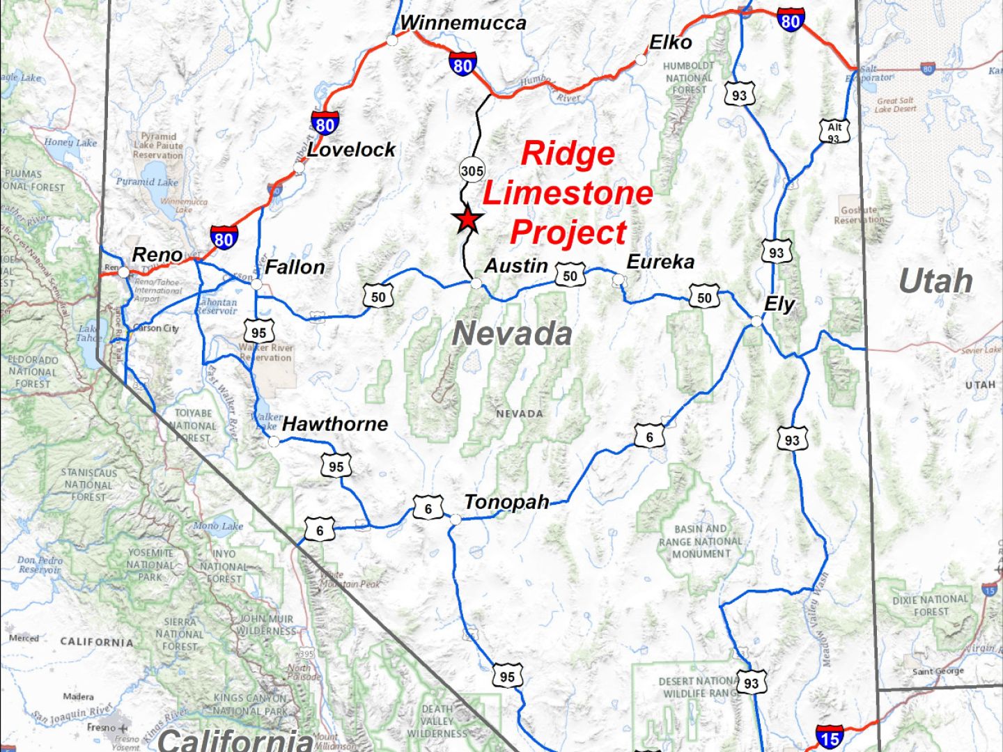 Ridge Limestone - Location Plan