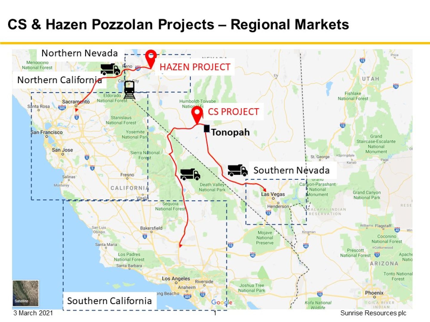 CS & Hazen Pozzolan Projects - Regional Markets