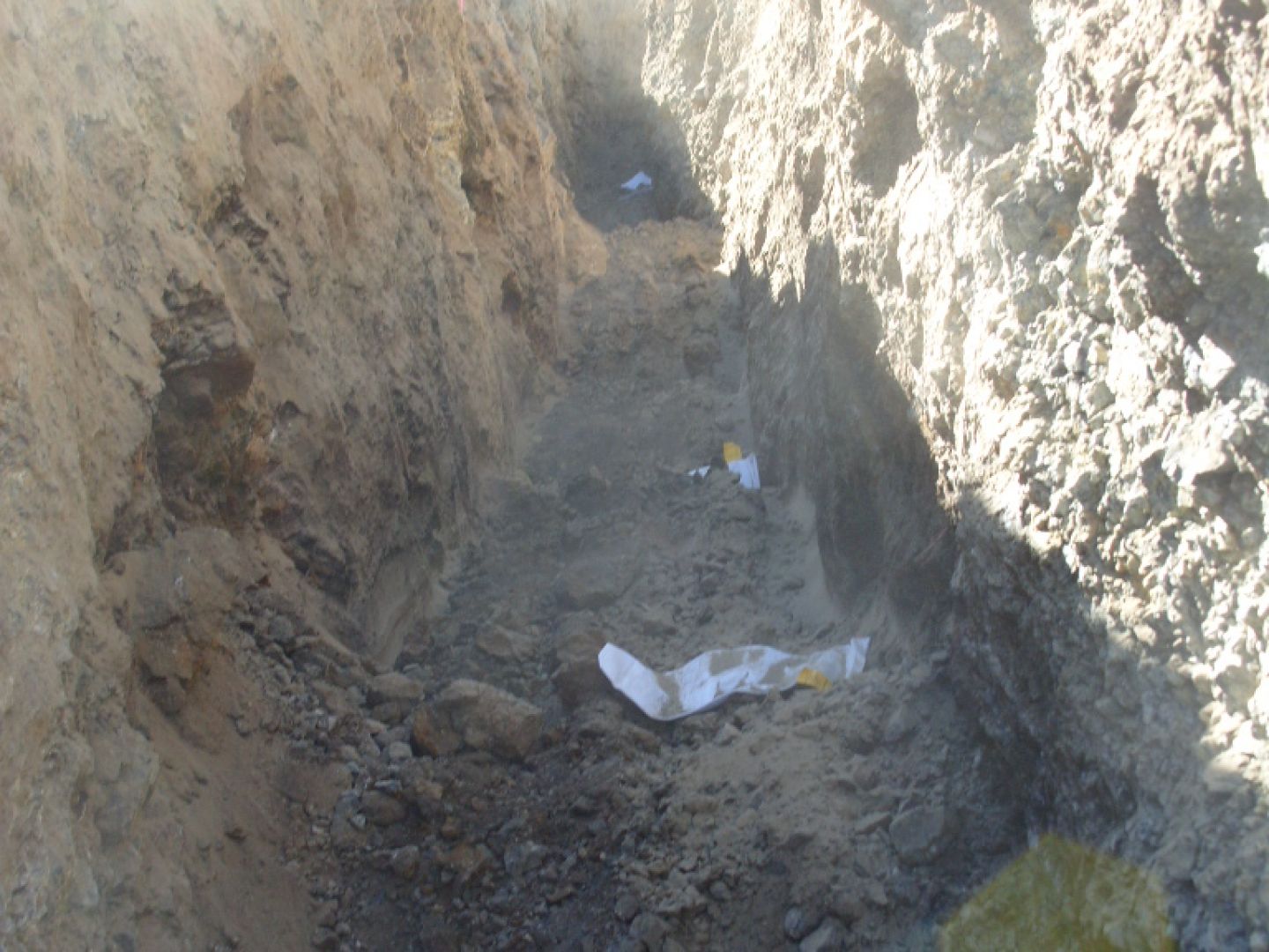 Garfield Sampling Base of Trench 1