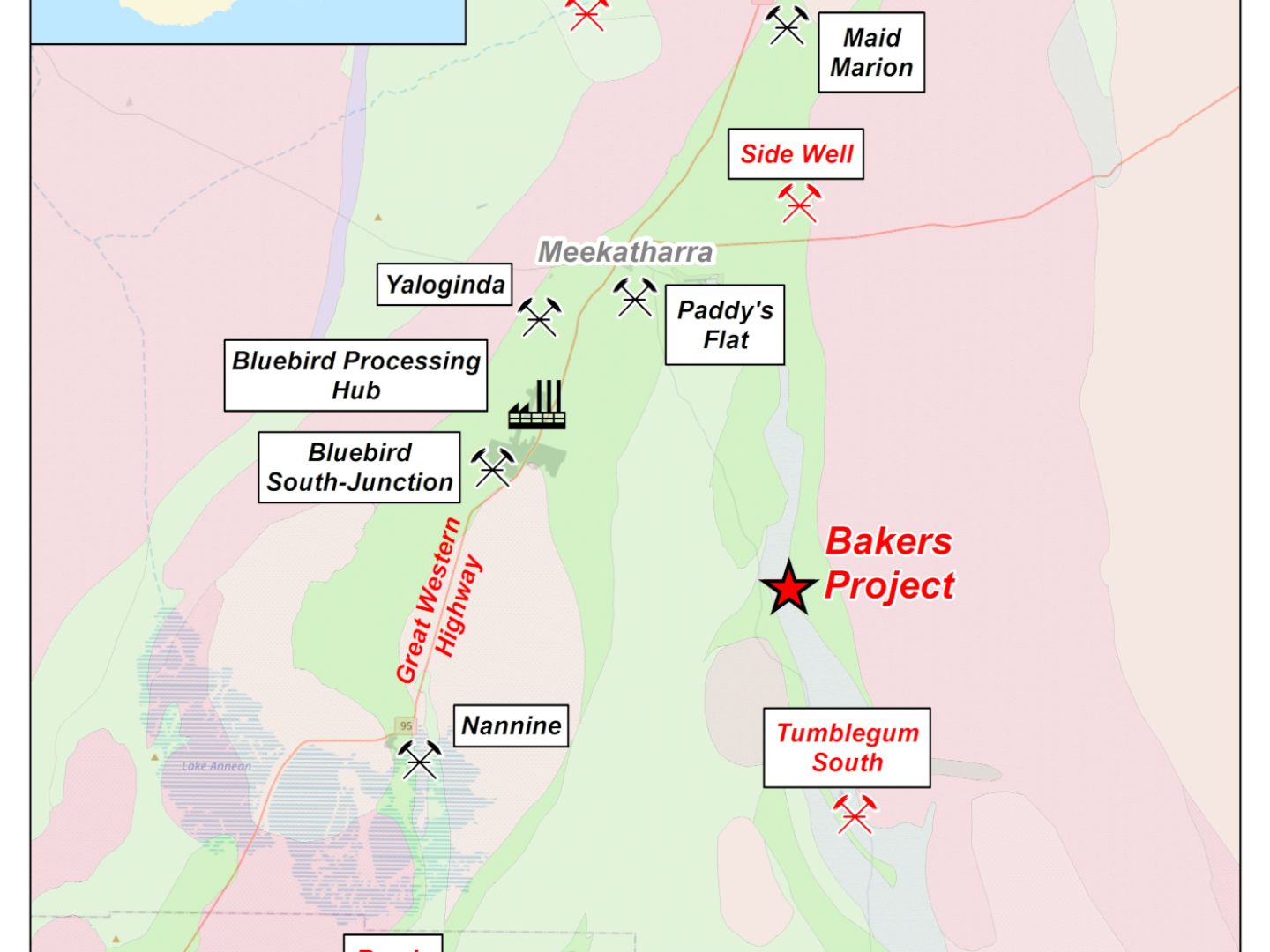 Bakers Project - Location Map