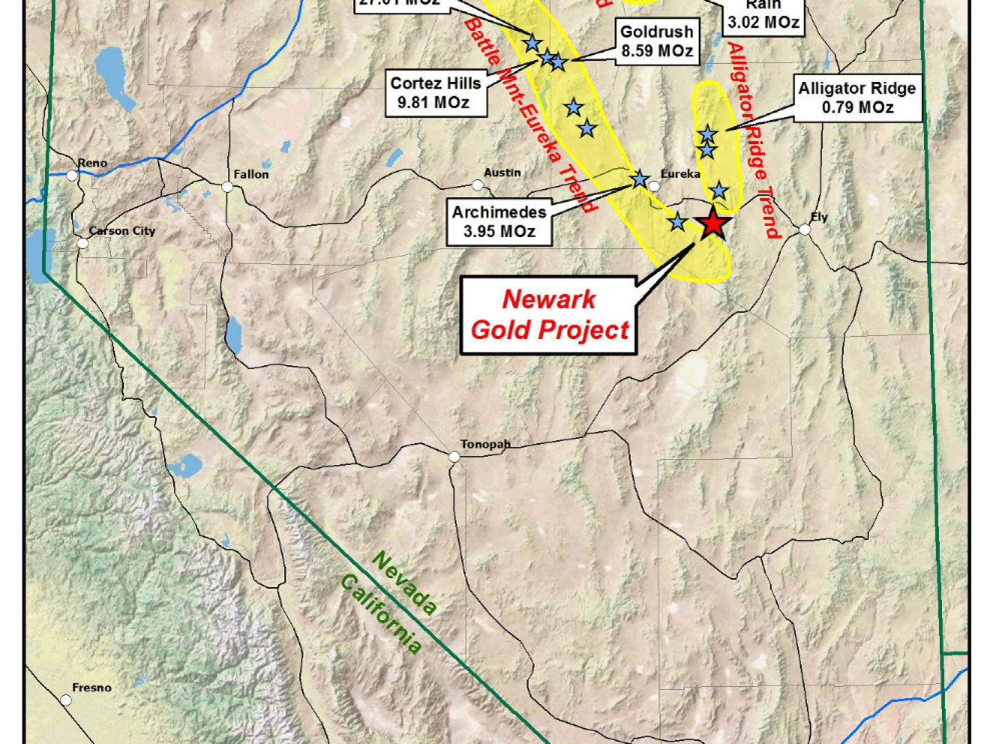 Newark Gold Project Location Plan