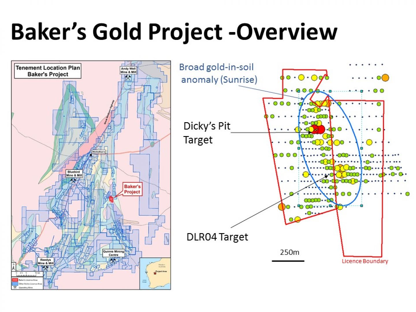 Baker's Gold Project, Australia Sunrise Resources plc
